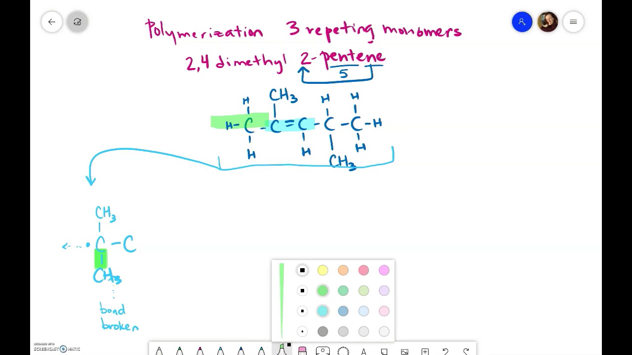 polymerization of 2,4 dimethyl 2 pentene