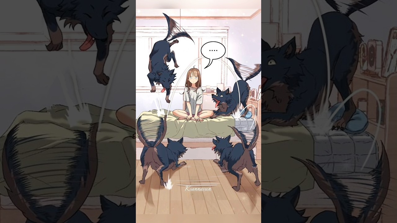 He turned into a wolf and forgot he was once human... but she reminded him 🐺🤭 #ohdangun #manhwaedit