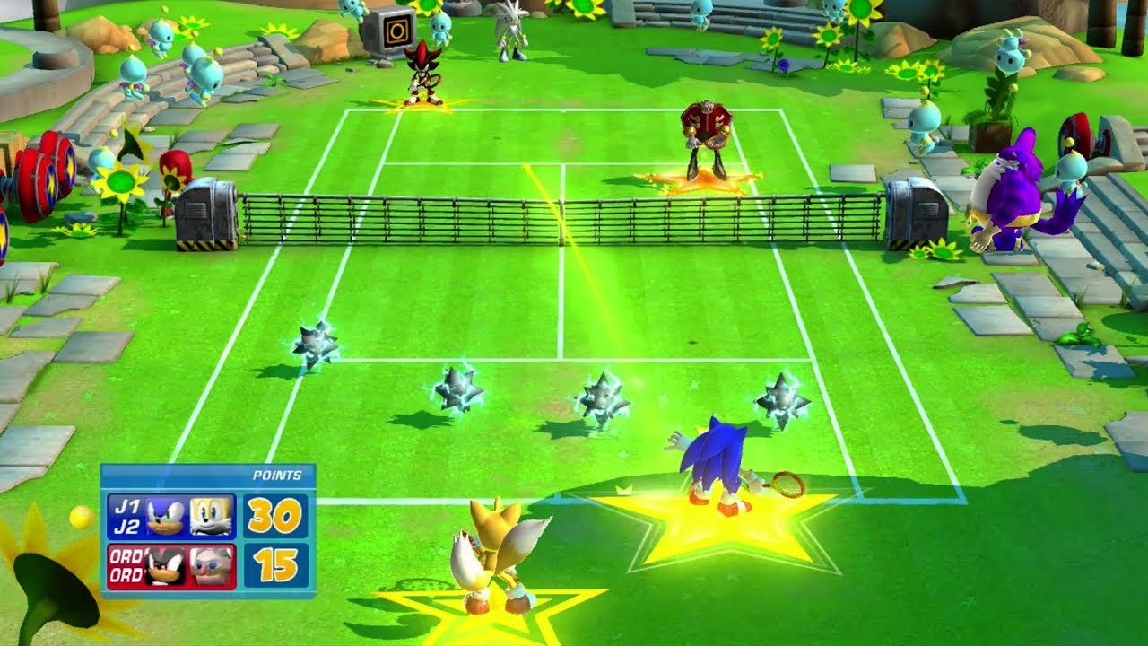 Sega Superstars Tennis - Double : Sonic & Tails vs Shadow & Dr. Eggman