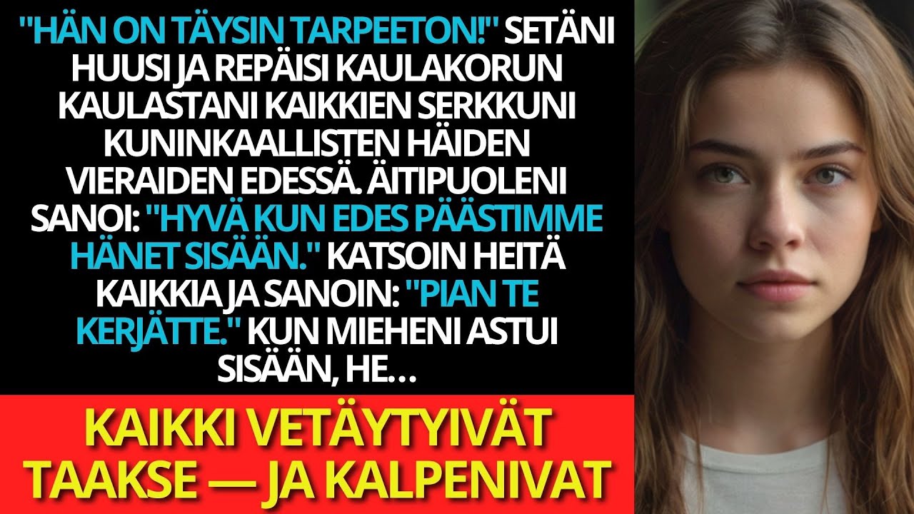 Minua pilkattiin serkkuni häissä… kunnes mieheni astui sisään ja kaikki hiljeni