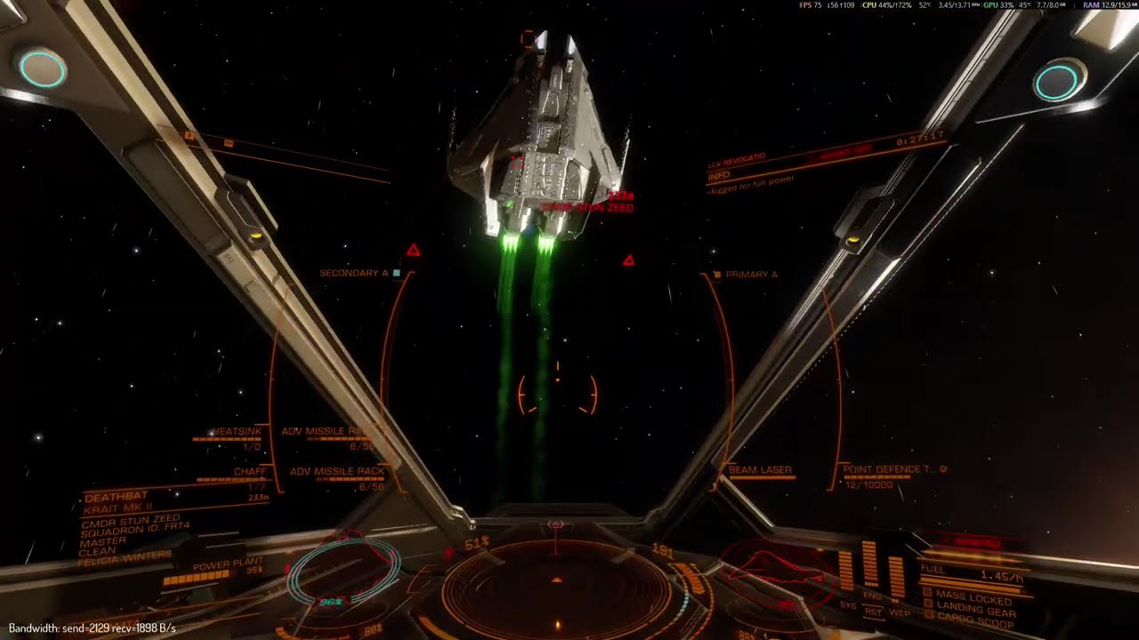 Rusty piloting in Kestrell Mk II ...