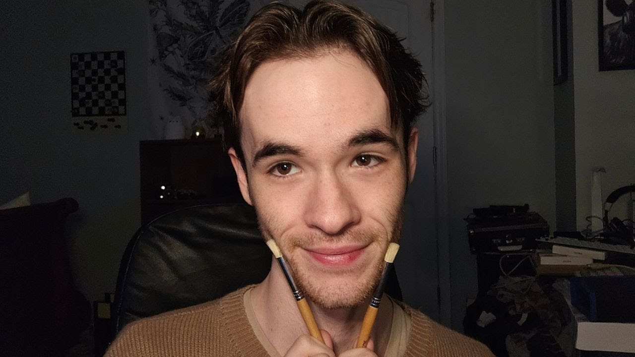 ASMR reading my viewers fav trigger words ~ (deep voice w/ mic brushing)