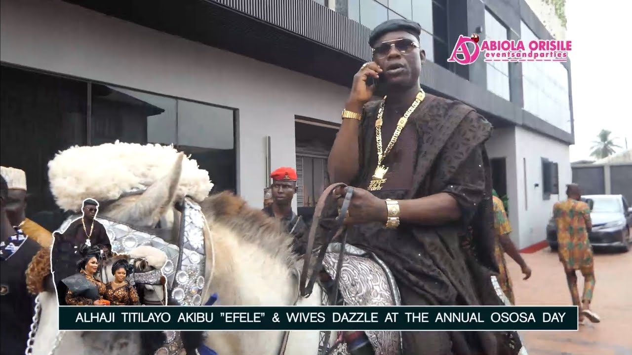 Ogun Big Boy, Alhaji Akibu Efele the Oluomo of Ososa Land & wives Dazzled at Ososa Ojude Oba.