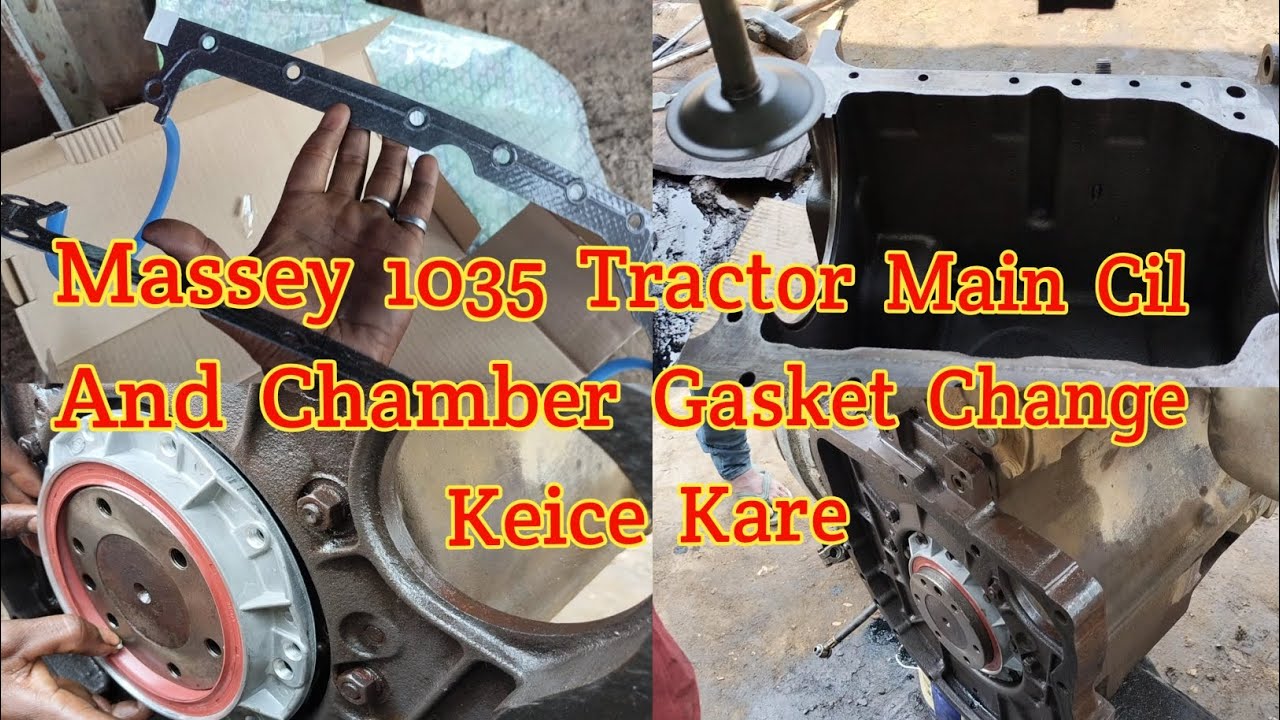 Massey Ferguson 1035 Chamber Gasket Replacement | Simpson Engine Ka Chamber Gasket & Oil Cil Change👍
