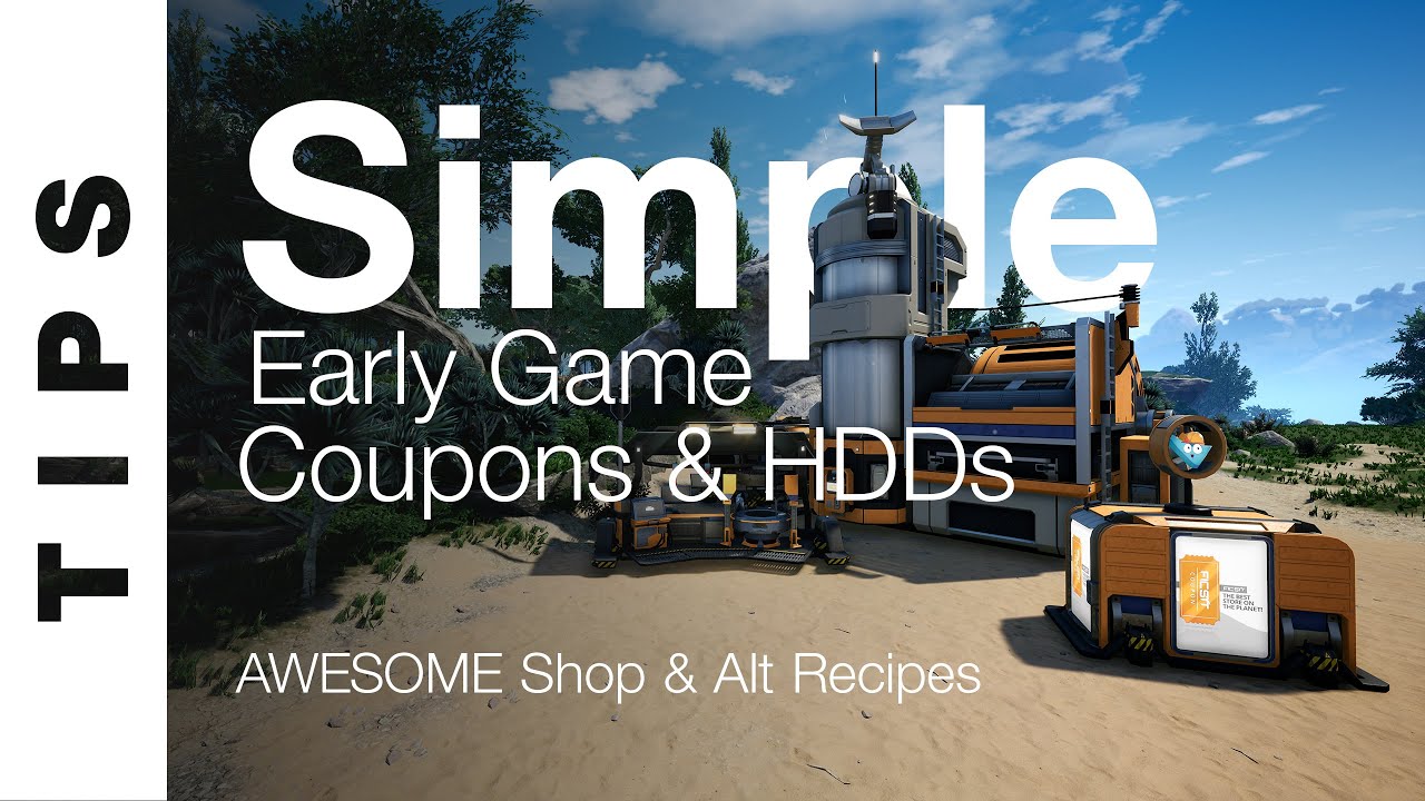 Simple Early Game Coupons & Hard Drives [SATISFACTORY TIPS & TRICKS]