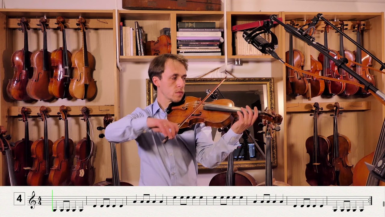 Violin Chapter 1, Exercise 4, The Quaver - Introduction and slow play through (♩ = 60)