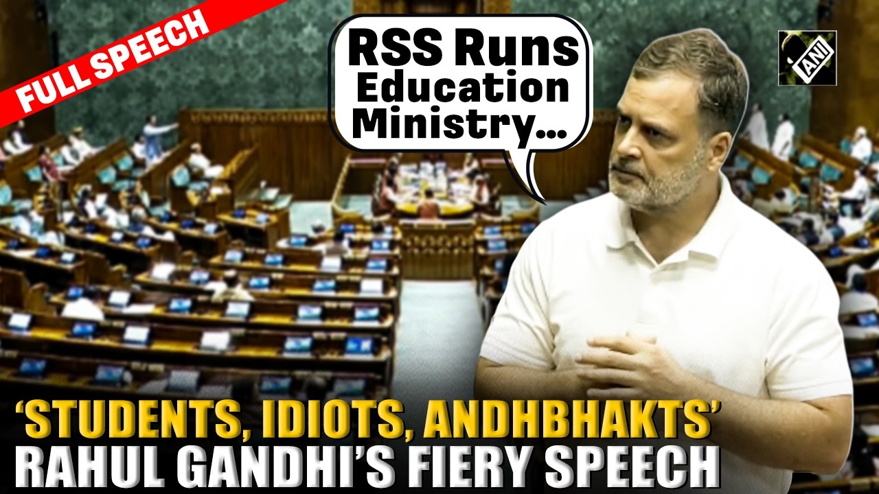 Rahul Gandhi&rsquo;s fiery &lsquo;Idiot-Andhbhakt&rsquo; speech leaves Lok Sabha in uproar on Anti-Paper Leak Debate