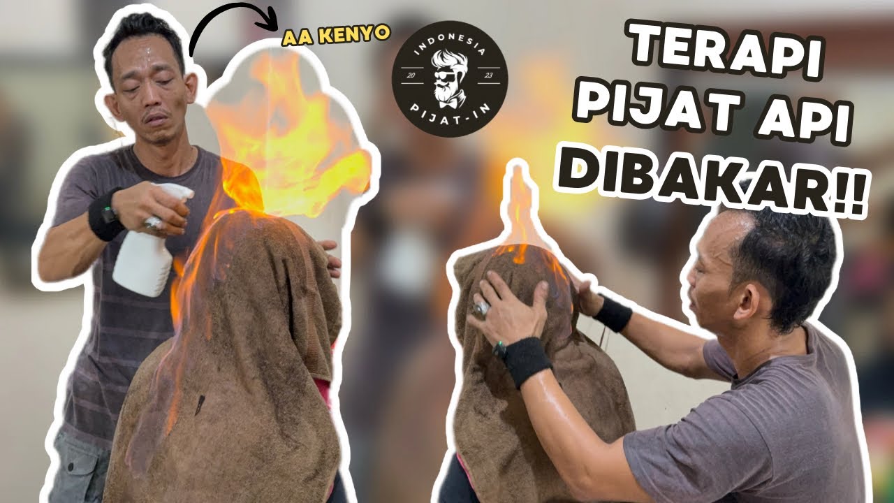 Fire Massage. Terapi Pijat Totok Api Aa Kenyo. Jurus Pijat Silat Api. SAMPAI DI BAKAR!! 🇮🇩 #massage