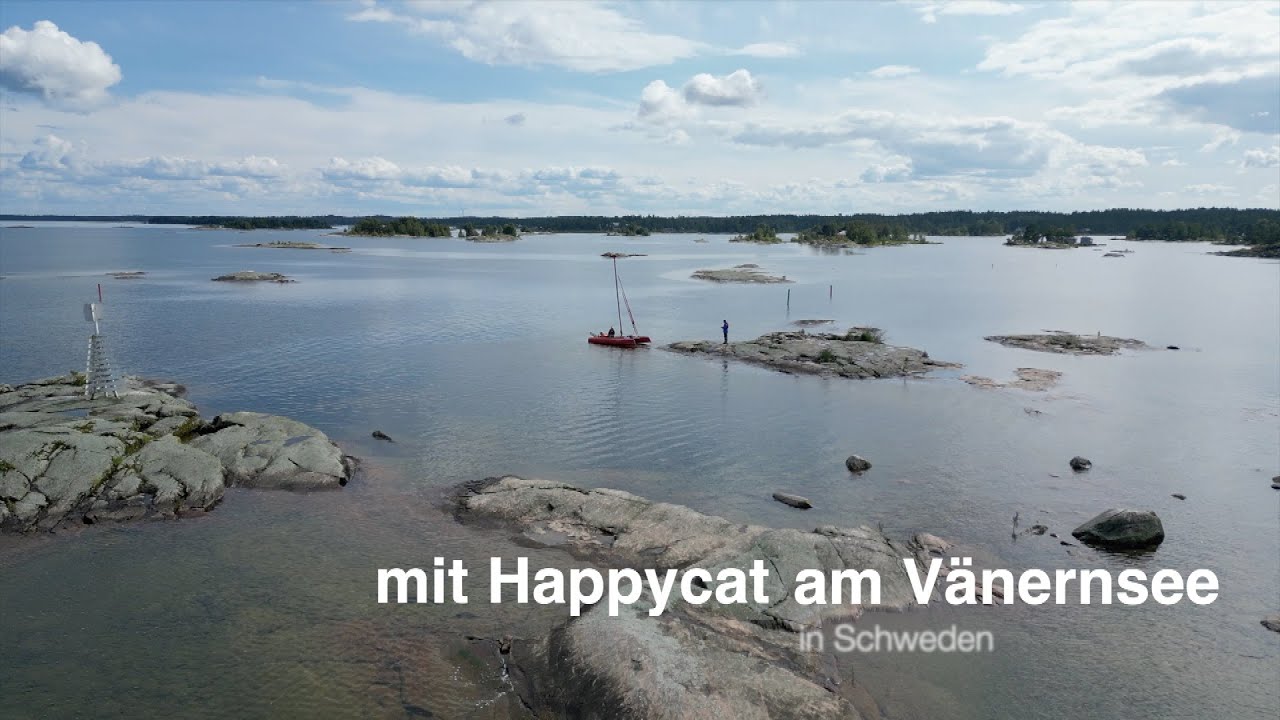 Sailing with Grabner Happycat Hurricane Carbon @ Lake V&auml;nern in Sweden - Impressions-Sail and eMotor