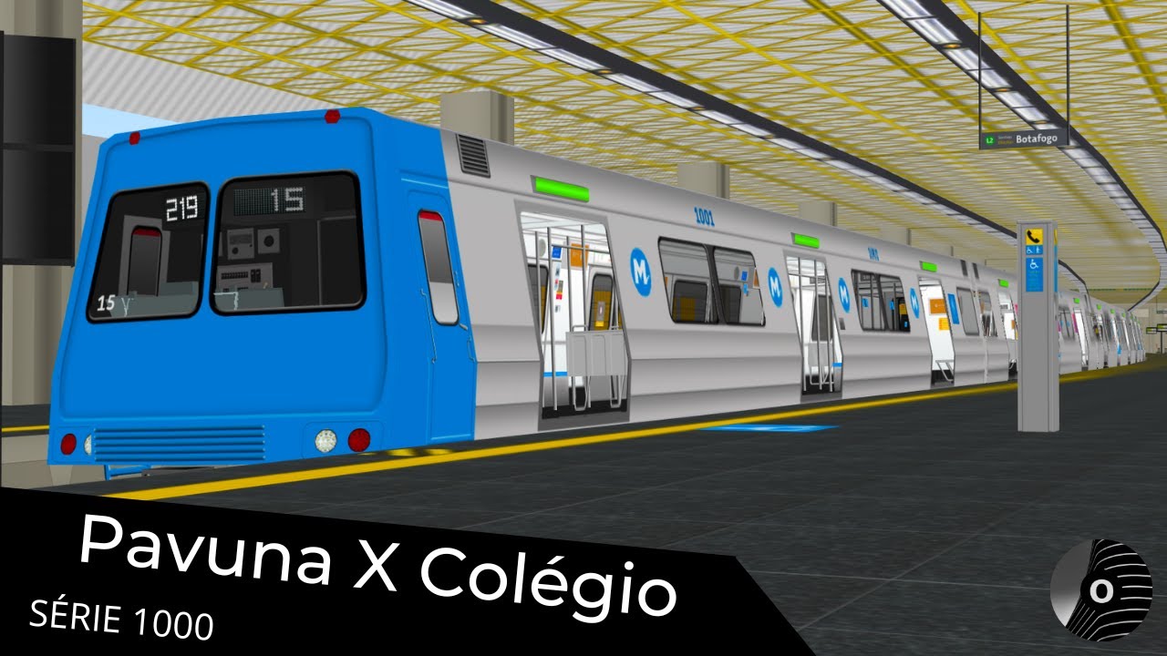 OpenBVE - PAVUNA x COL&Eacute;GIO com o TUE S&Eacute;RIE 1000 do METR&Ocirc; RIO! Linha 2 Verde