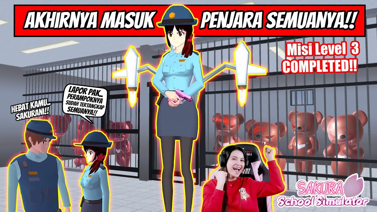 AKHIRNYA SELESAI!! MONSTER BERUANG MASUK PENJ4RA SEMUA!! SAKURA SCHOOL SIMULATOR INDONESIA-Part 37