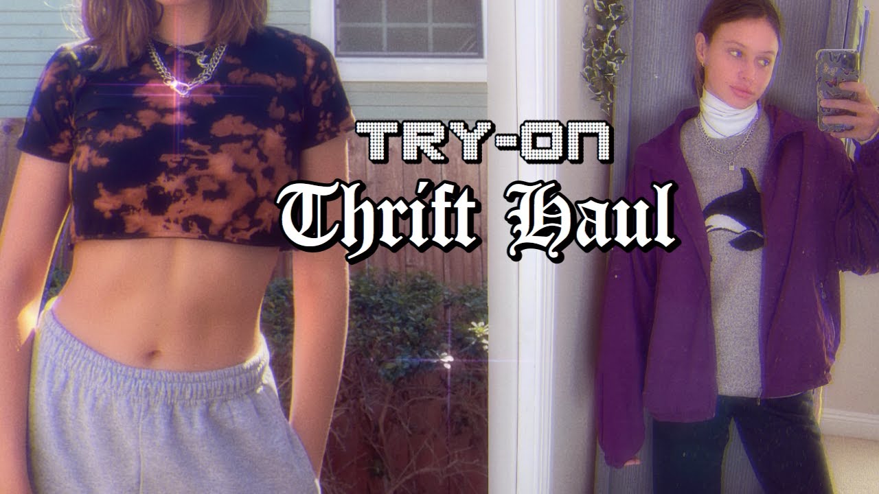 THRIFT HAUL *try on* & Re-doing my room | VLOG