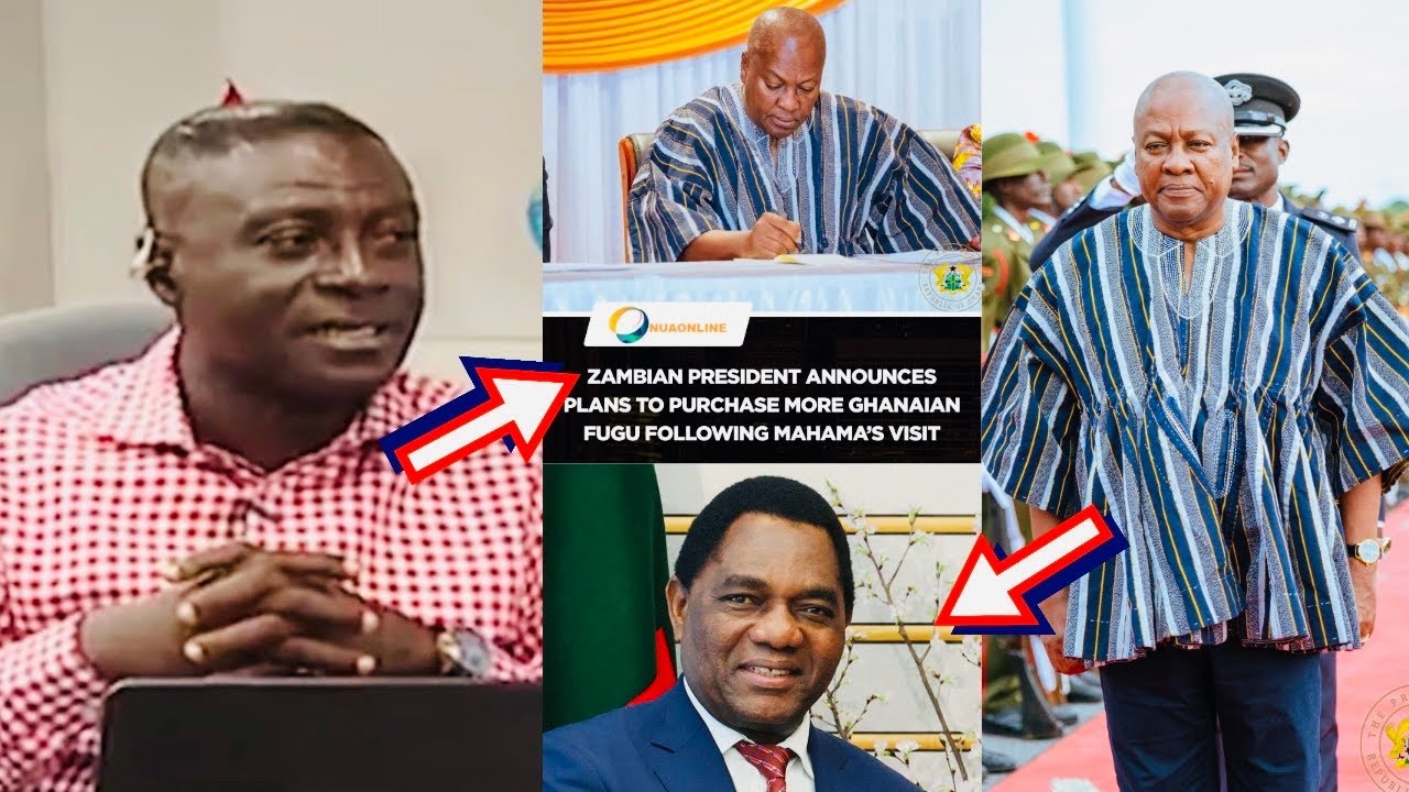 Mahama’s Zambia Fugu Outfit Trends big as Captain Smart Reacts🔥 Sparks Massive Nationwide Debate🔥