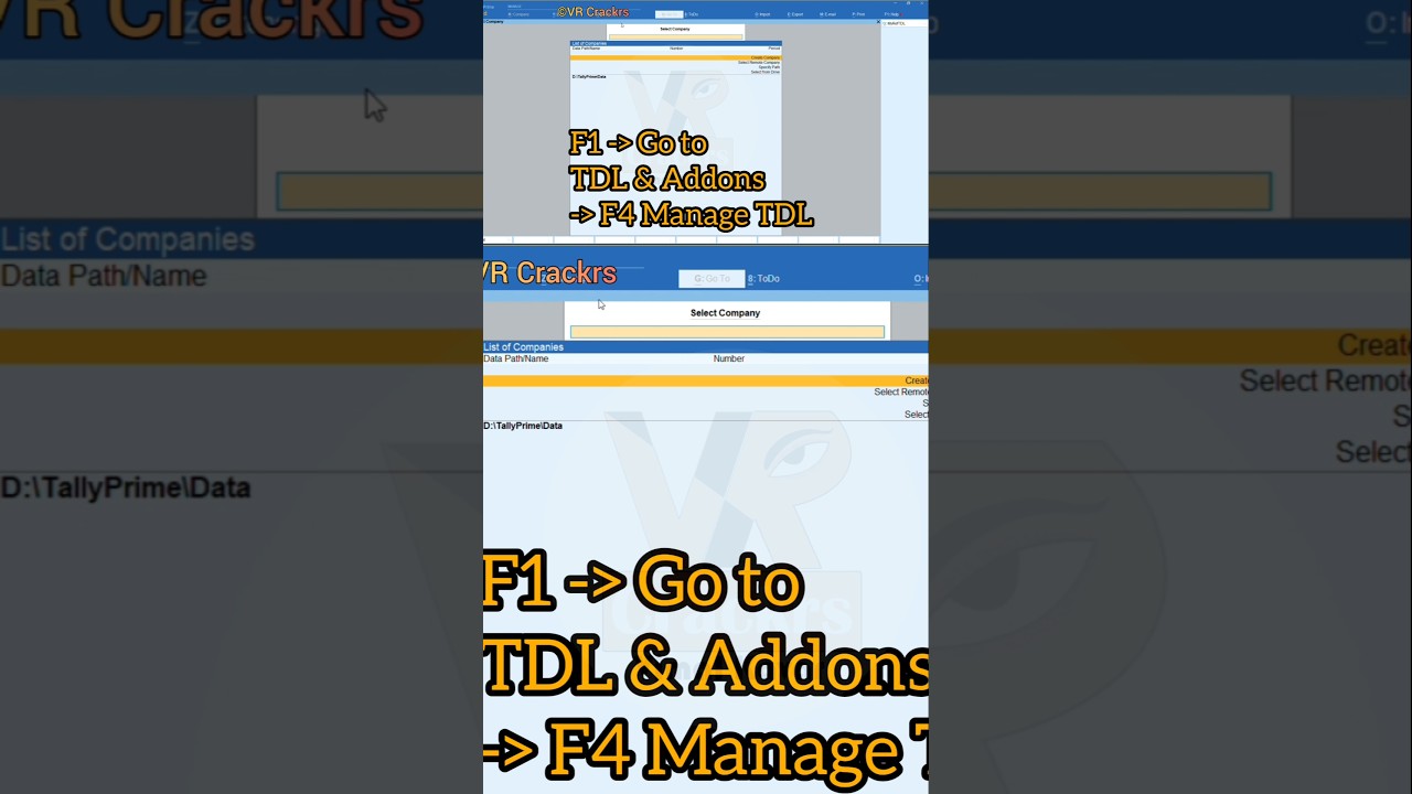 How to Load TDL in Tally Prime #tallyprime #tdl #vrcrackrs @VRCrackrs @SMARTAccountingRSNR