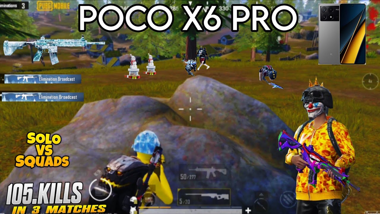 POCO X6 PRO 5G 😱 PUBG MOBILE 丨SOLO SQUAD 🤯 120 FPS 🔥 