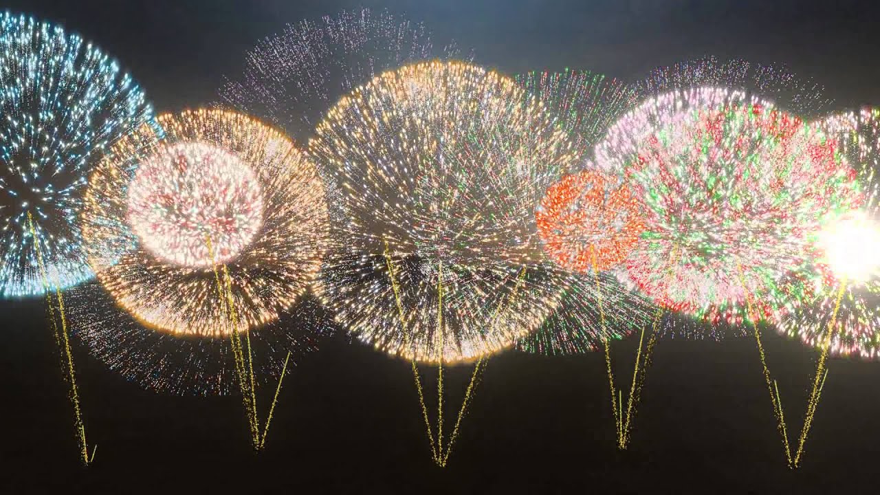 Time For Fireworks! - HD 1080p - Good ol' Traditional Big Bang Fireworks Display - FWSim