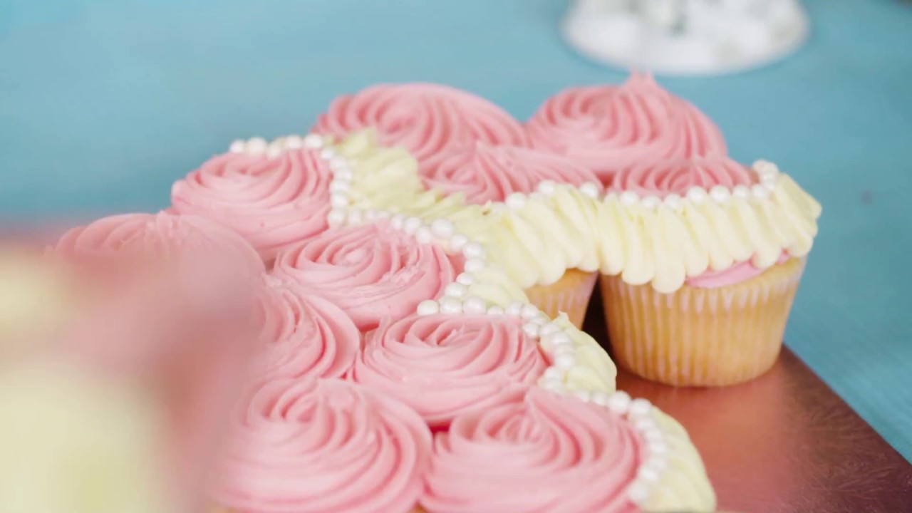 Lola's Cupcakes Pink Pram New Born Baby Celebration Cake