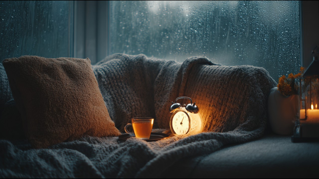 🌙Cozy spring cabin night🌙 night 12h, cafe Piano: Relaxing soft Jazz, Study, Focus or sleeping #piano
