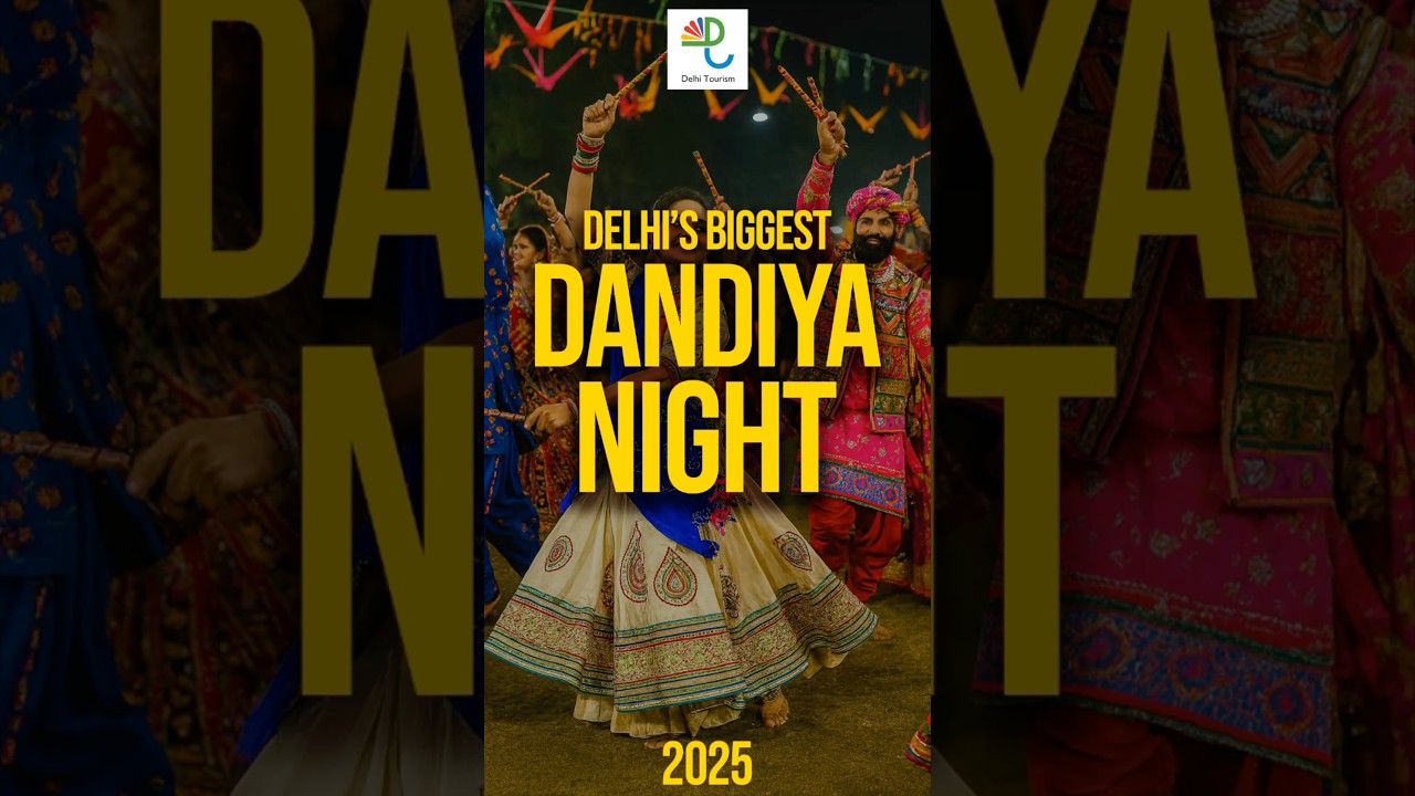 Delhi Tourism&rsquo;s Biggest Dandiya Night 2025 💃🕺 #shorts #latestnews #dance #delhi