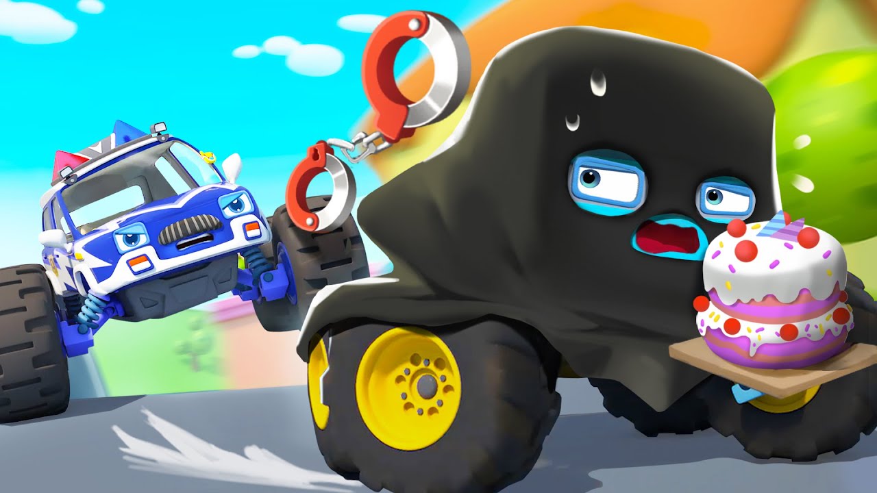 Birthday Cake is Gone | Monster Police Truck | Monster Truck | Kids Song | BabyBus - Cars World