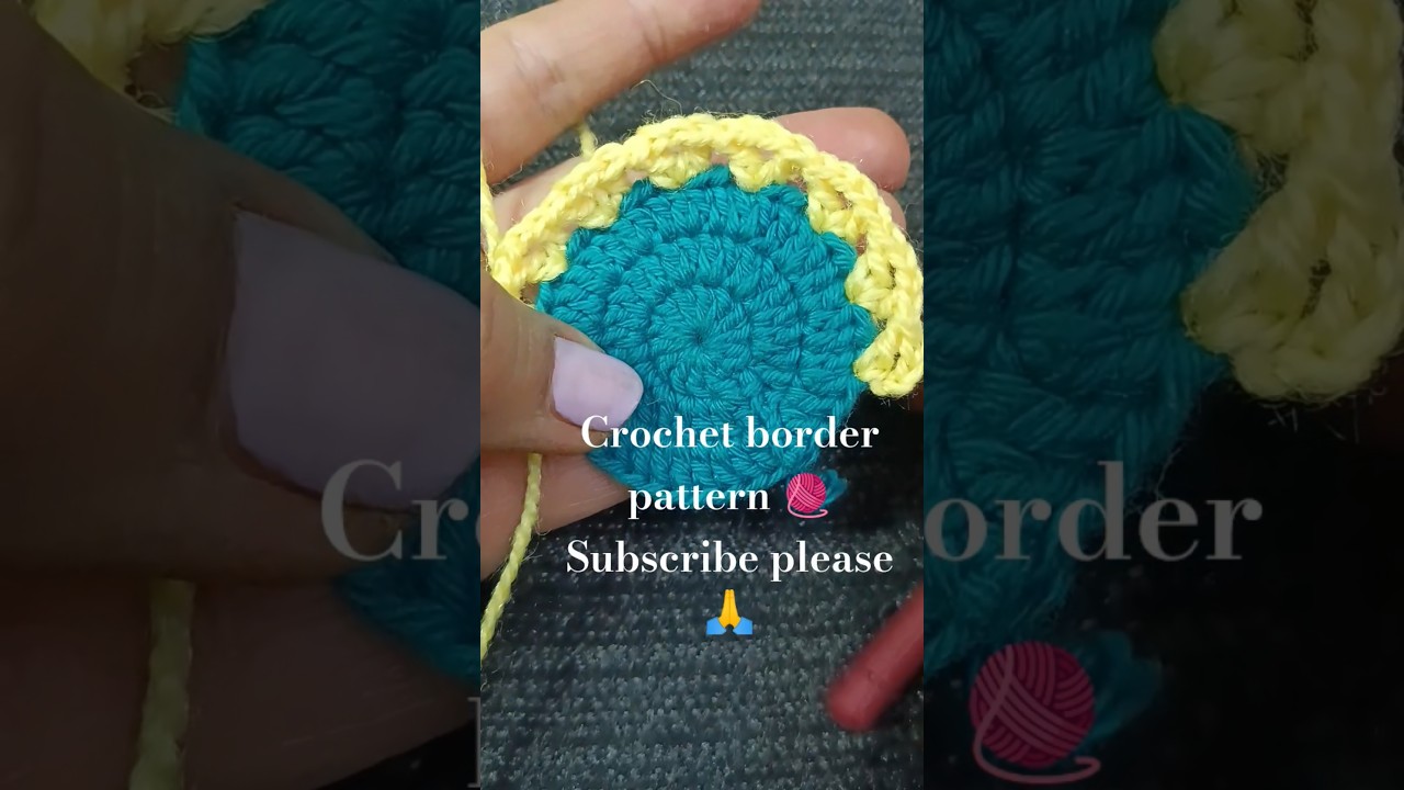 crochet border pattern 🧶 easy and beautiful ❤️ beginners friendly 