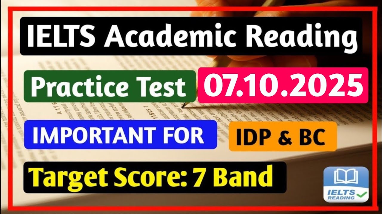 IELTS Academic Reading Practice Test 2025 with Answers | Reading IELTS Practice Test with Answers 