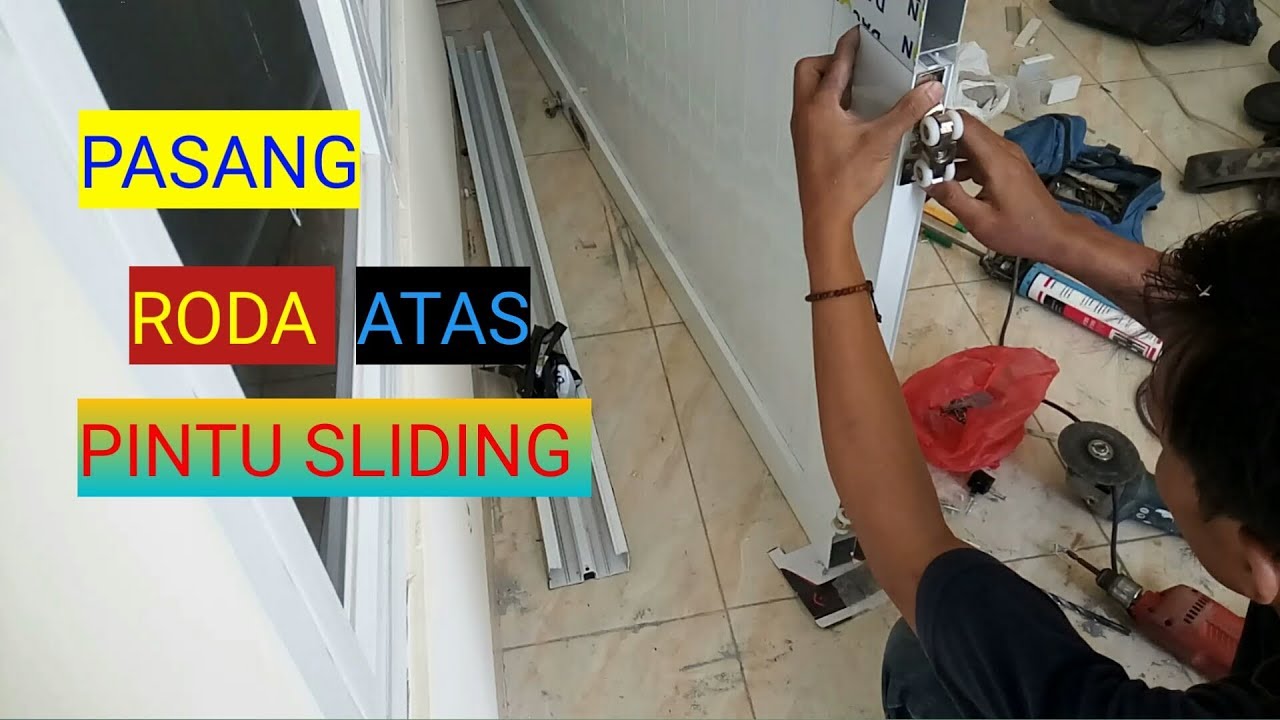 Memasang Roda Rel Atas Pintu Sliding | Cara Membuat Pintu Geser | part 2