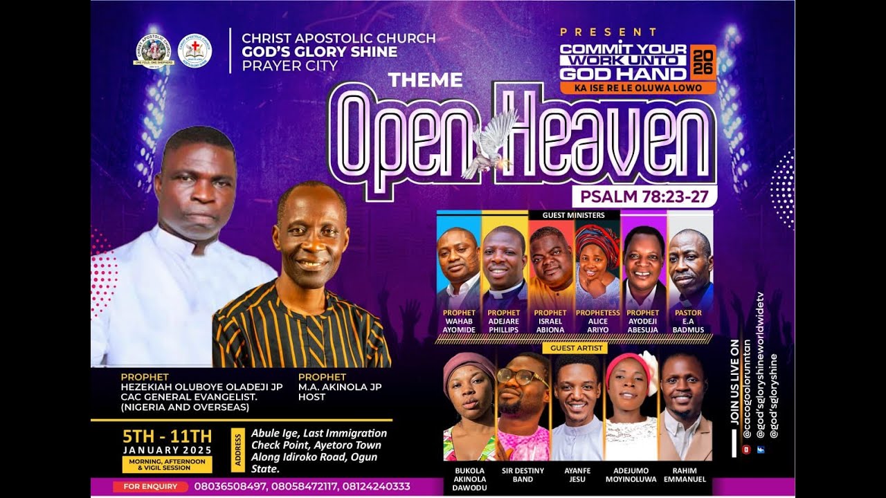 COMMIT THY WORK UNTO GOD'S HAND 2026 CONVENTION | THEME: OPEN HEAVEN | DAY TWO - VIGIL