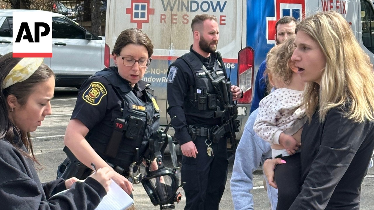 Scene in Michigan after security fatally shot armed man at a synagogue