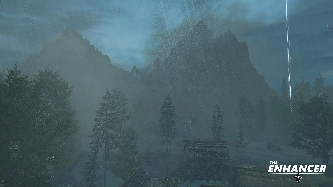 Rain Over Riverwood in Skyrim VR - The Enhancer VR ENB