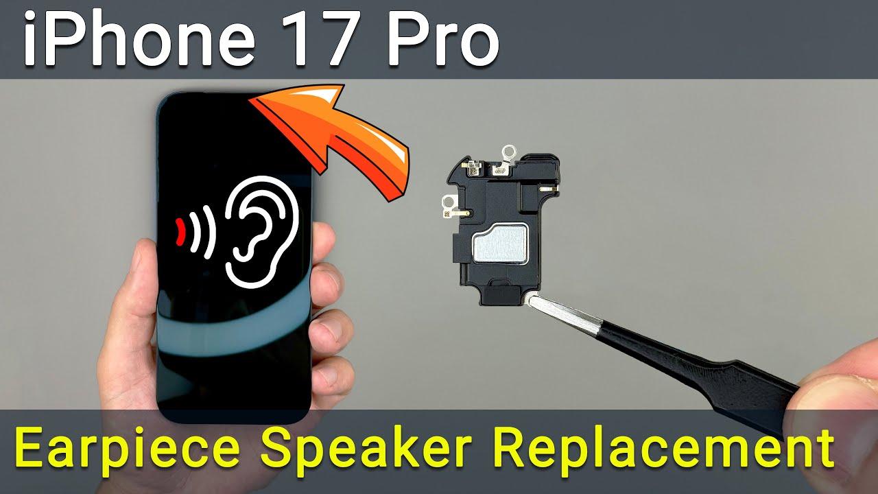 Как заменить динамик разговорного режима iPhone 17 Pro (решение проблемы тихого/приглушенного/отс...