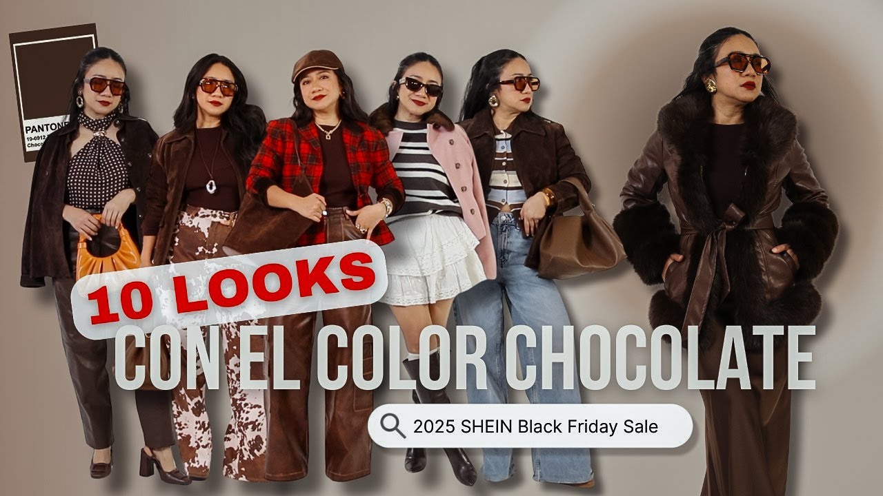 10 OUTFITS CON EL COLOR CAFE CHOCOLATE 🍫 HAUL 2025 SHEIN BLACK FRIDAY SALE