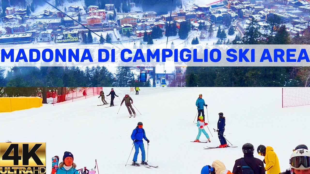 [4k] 🇮🇹 MADONNA DI CAMPIGLIO ITALY | SKI AREA ZERO VISIBILITY !