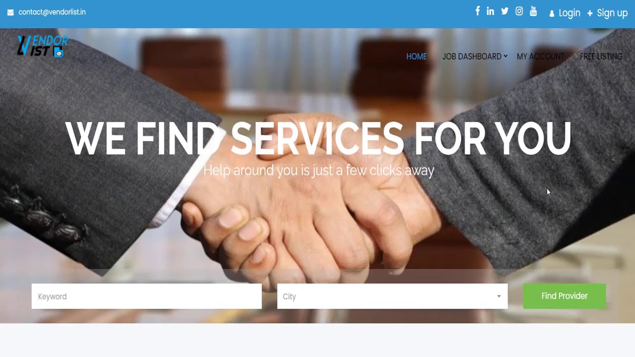 Free signup on  vendorlist.in company and get own beautifully Design webpage absolutely Free.