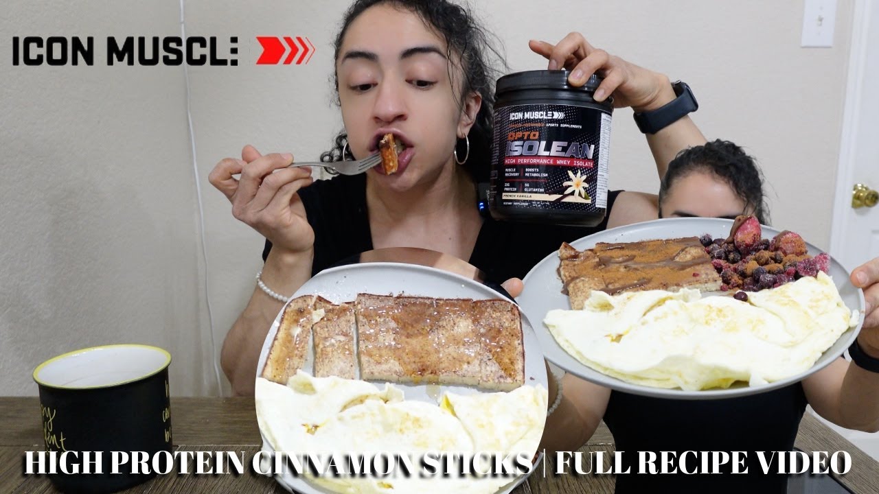 HIGH PROTEIN CINNAMON BREAD STICKS | NO COTTAGE CHEESE NO GREEK YOGURT #MealPrepIdea