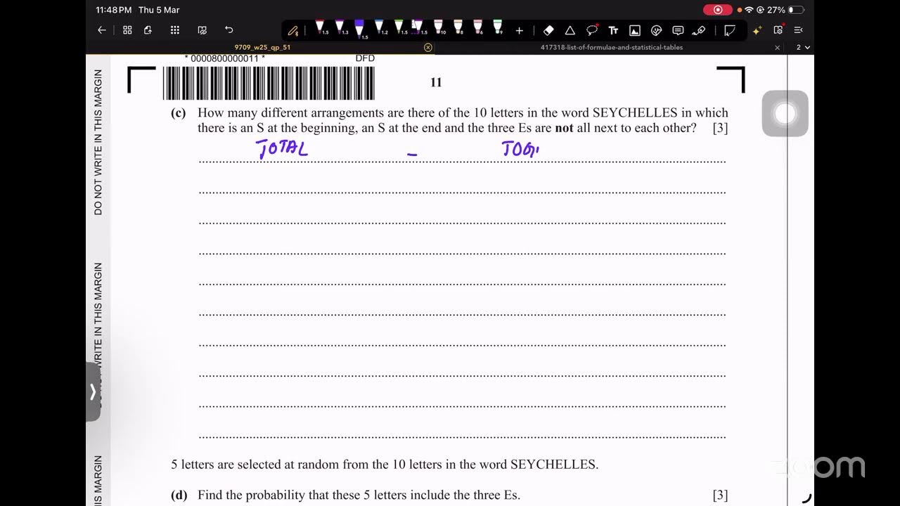 ON25/51 | 9709 | S1 A Level