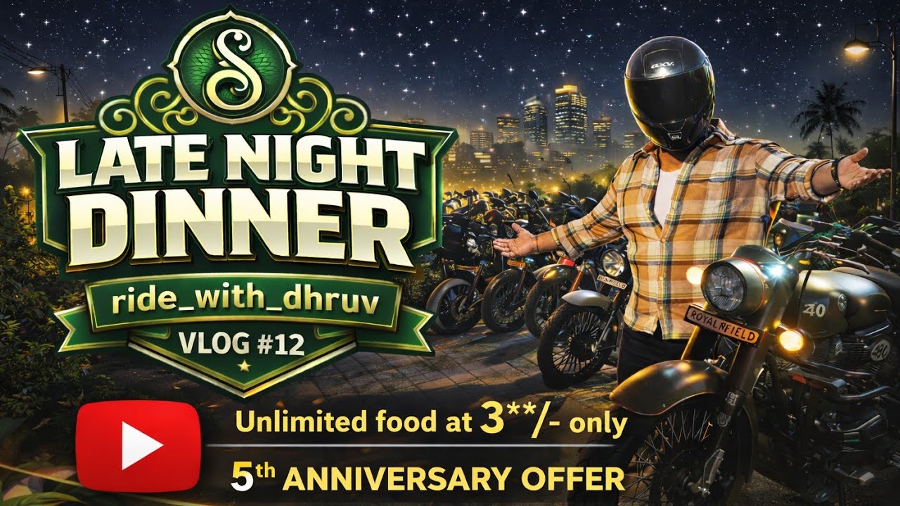 Late Night Dinner Ride with Riders 🌙🍴 | Special Offer & Full Fun | Vlog 12