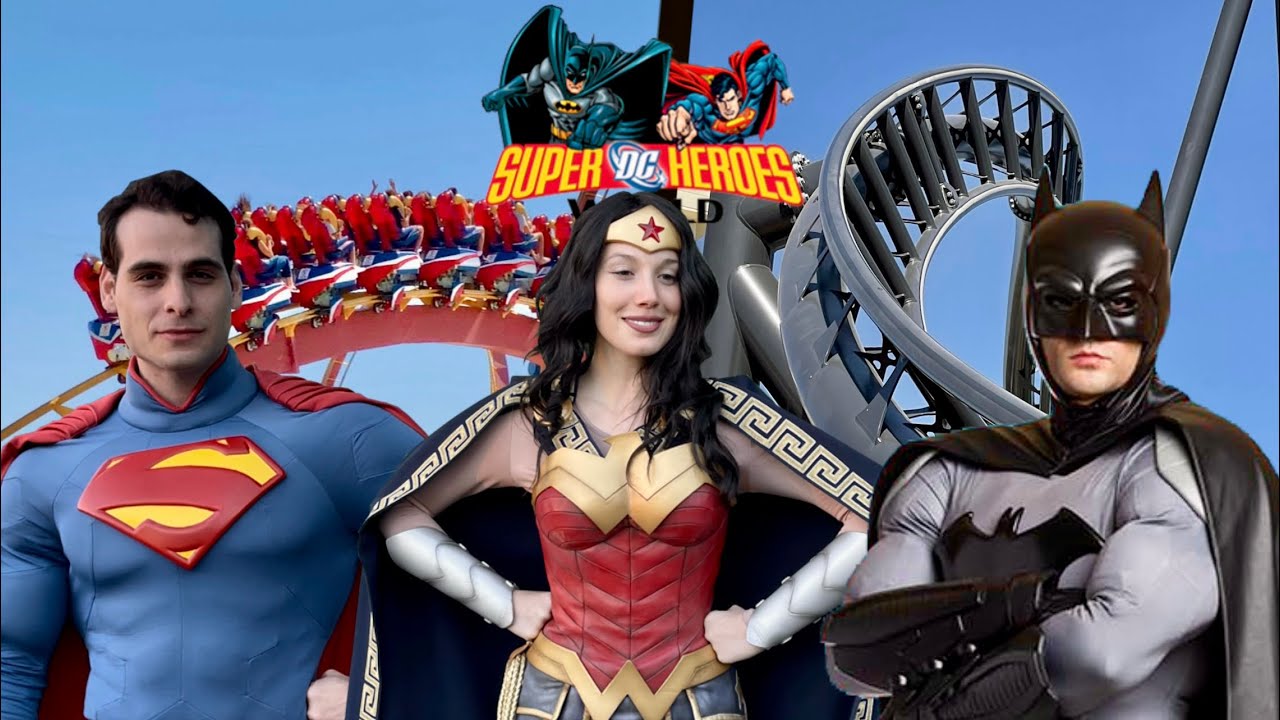 [4K] PARQUE WARNER MADRID - ZONA DC SUPER HEROES WORLD
