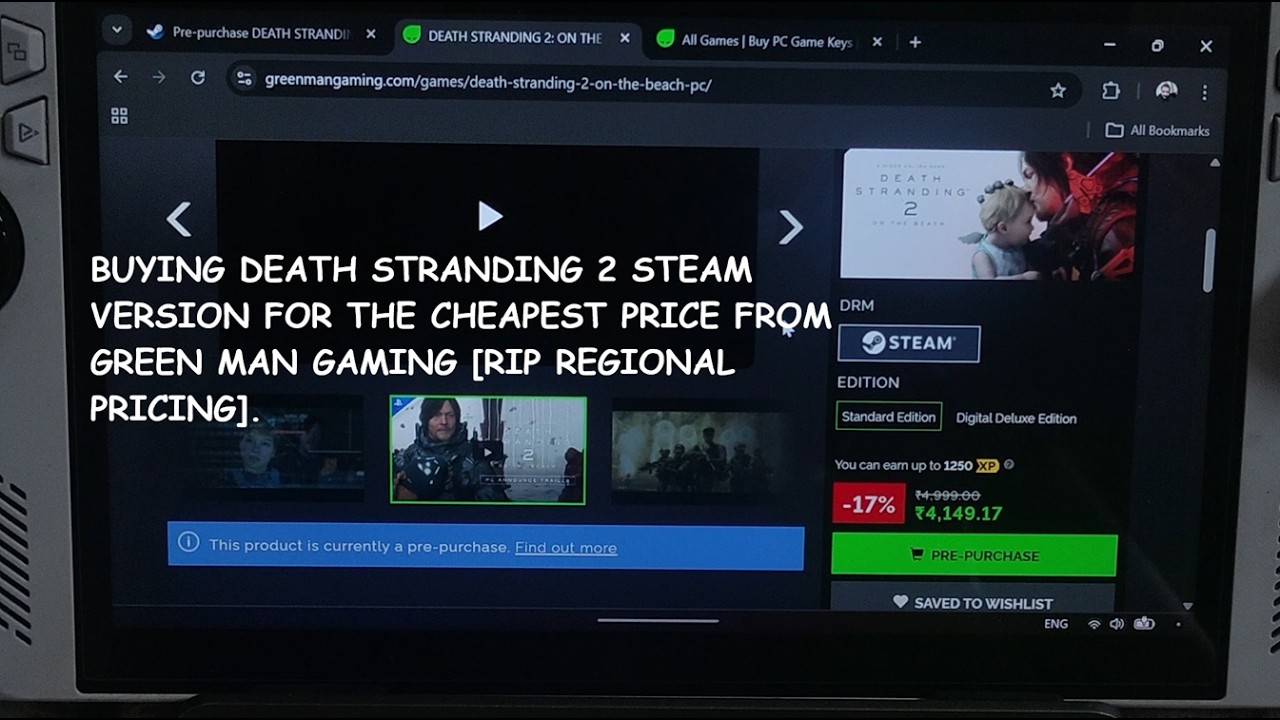 Покупка Death Stranding 2 [Steam] по самой низкой цене в Green Man Gaming | RIP региональные цены