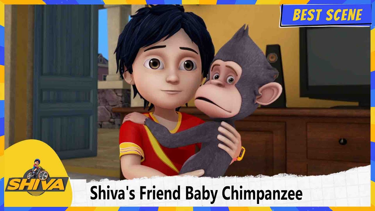 Shiva | Shiva's Friend Baby Chimpanzee | Best Episode