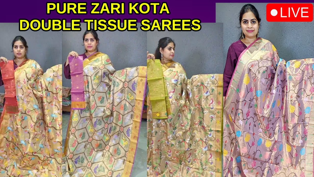Zari Kota Double Tissue Sarees with prices | | Deepthi Ganesh Label | #saree @brideessentials