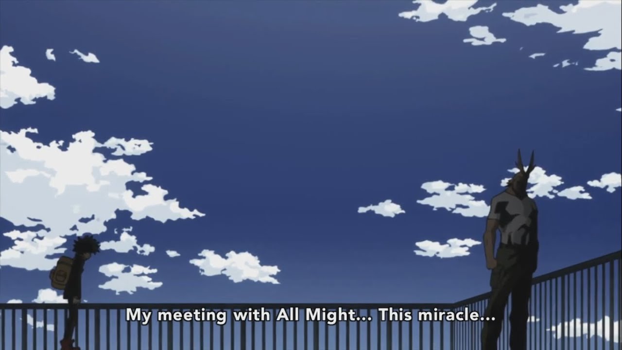 Midoriya meets All Might for the first time English sub
