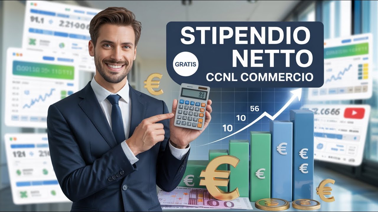 CALCOLO STIPENDIO NETTO DA LORDO: CCNL Commercio  | Calcolatore Gratuito + Costi Azienda
