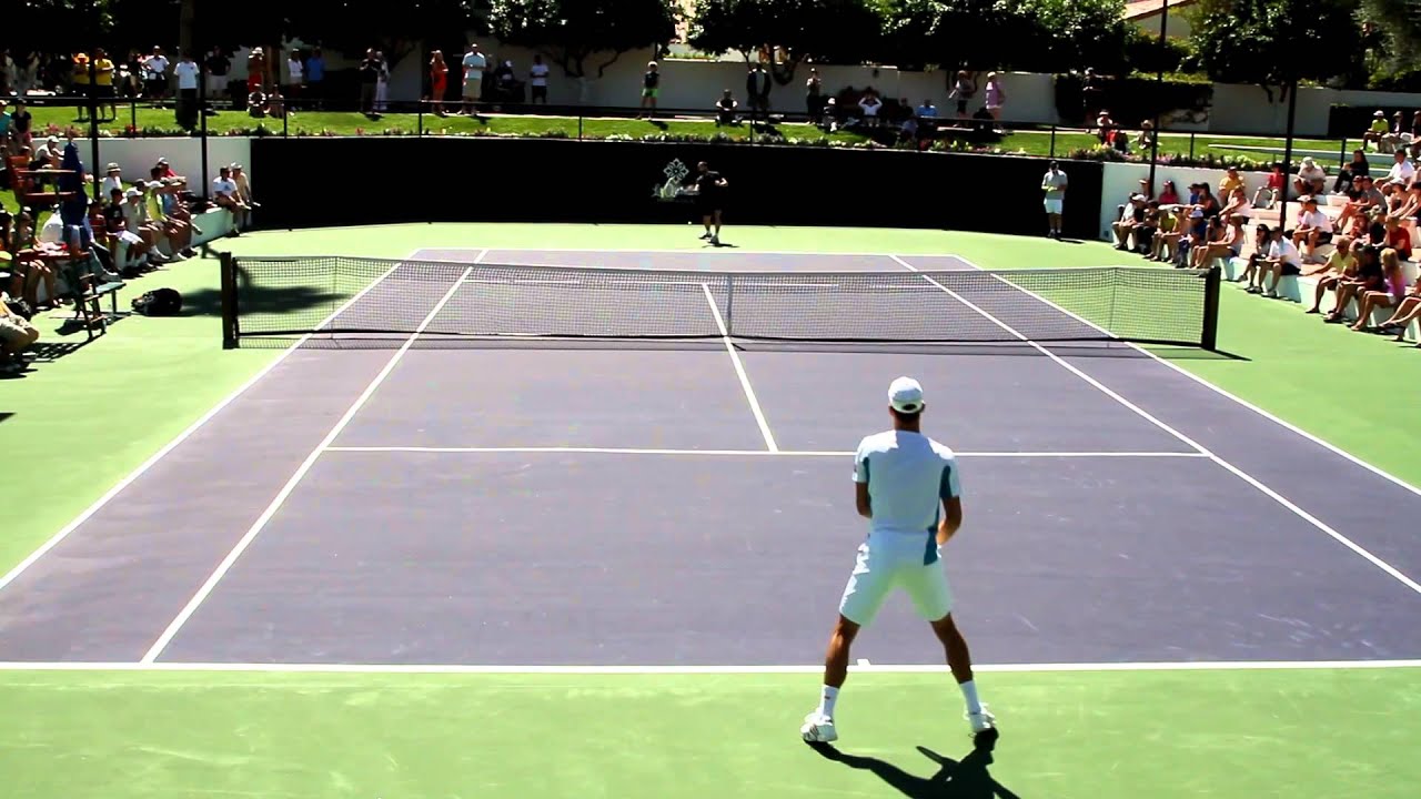 Novak Djokovic Practice 2013 BNP Paribas Open Indian Wells