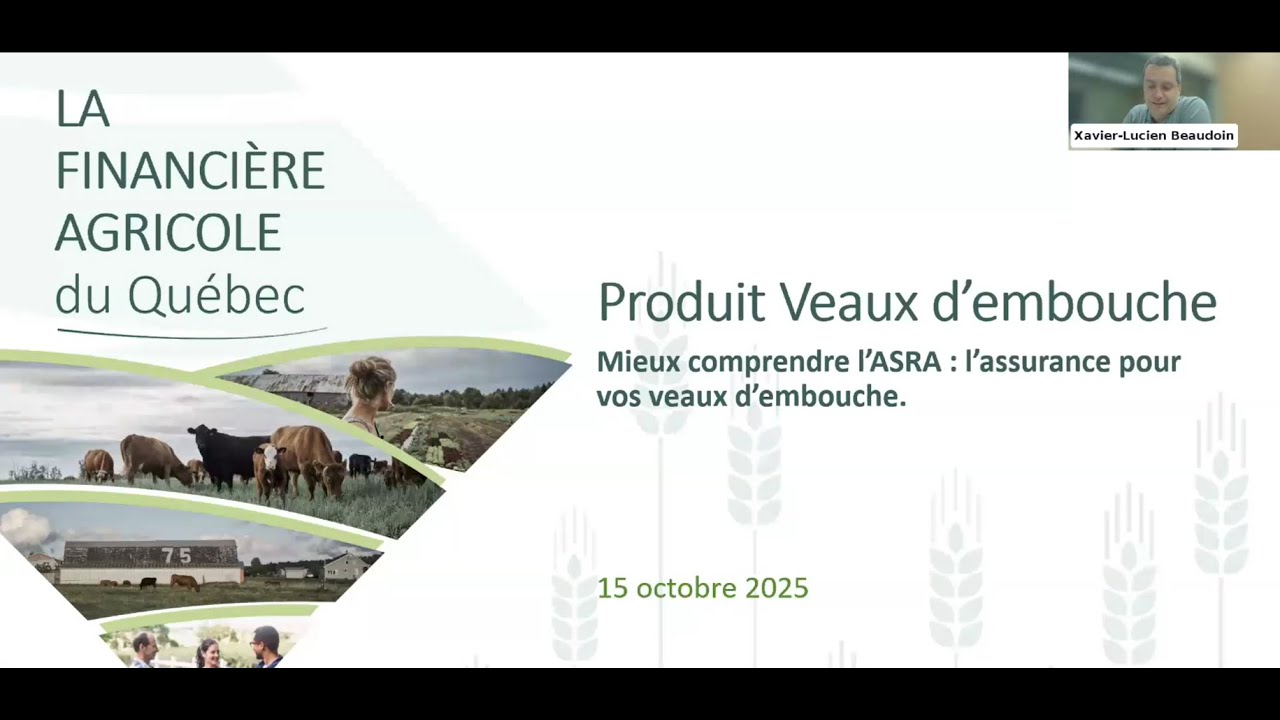 Webinaire - Mieux comprendre l'ASRA : l'assurance pour vos veaux d'embouche