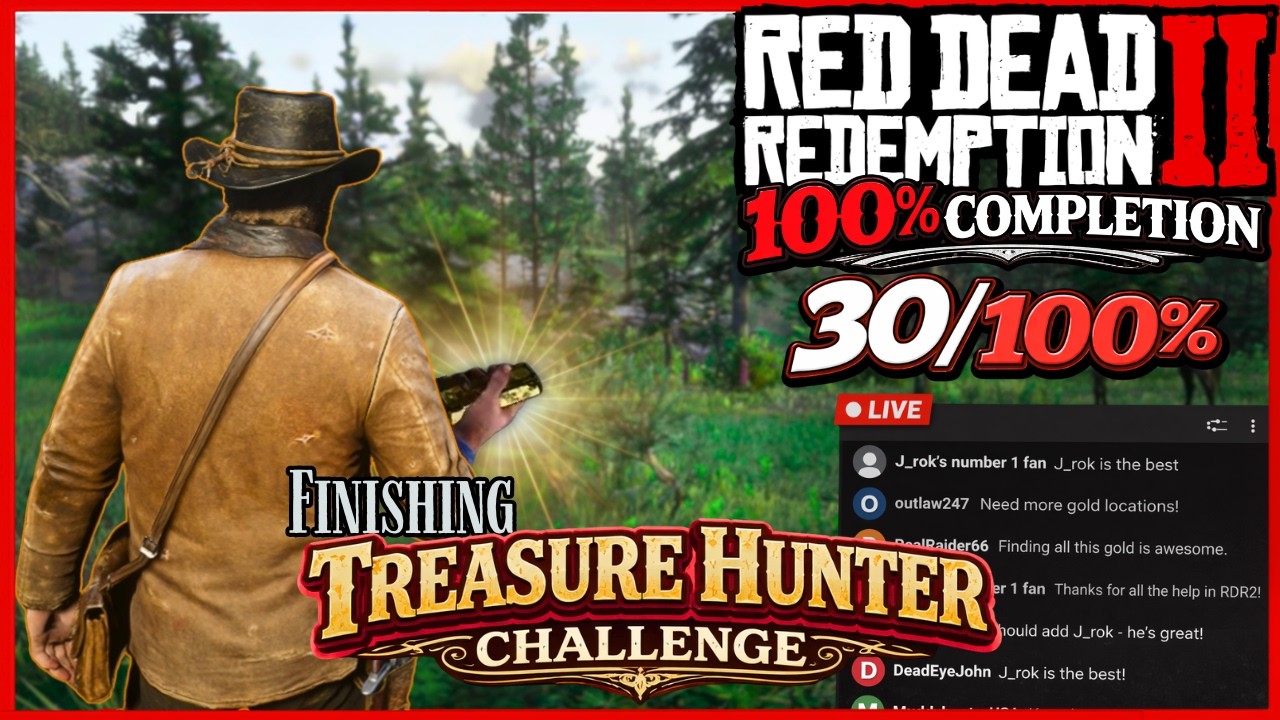 RDR2🔴LIVE! Finding ALL the Treasure Maps tonight! 100% Run (FullScreen)