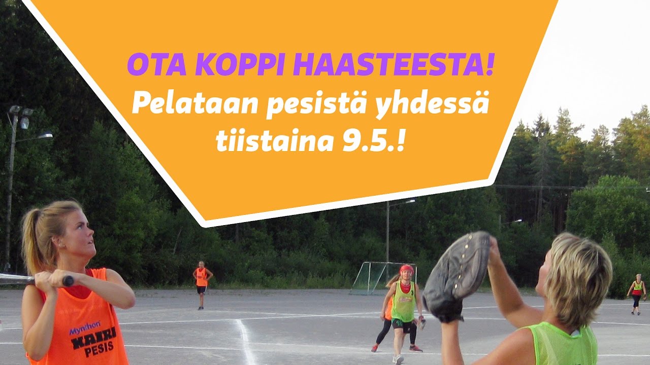 Kansallispeli liikuttaa - ota koppi pesishaasteesta!
