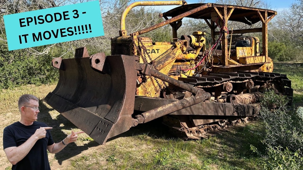 1959 Cat D7 Non-Running Dozer Rescue, Episode 3 - IT MOVES!