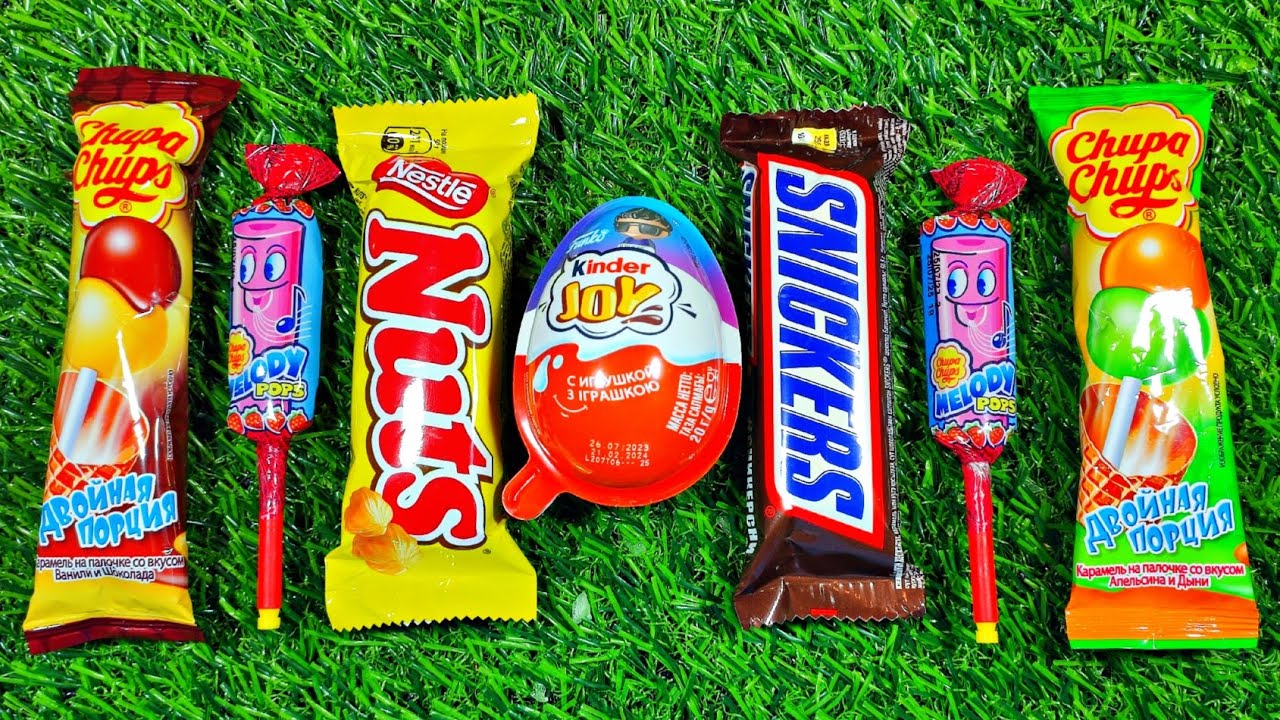 Satisfying video Asmr Lollipops candy and chocolate Yummy candy Cutting video