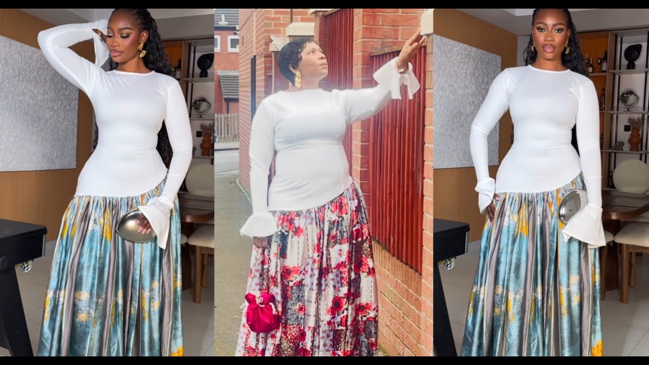 How To Cut And Sew  A Slanted Waistline Dress